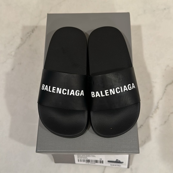 Balenciaga KIDS - POOL SLIDE SANDAL IN BLACK
